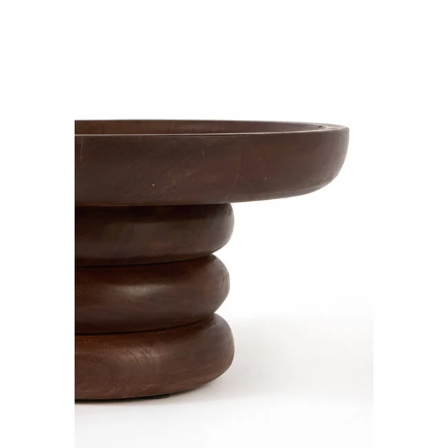 Light en Living Schaal op voet Ø32x15 cm ADRO hout  roodbruin