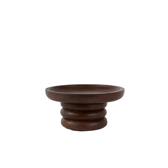 Light en Living Schaal op voet Ø32x15 cm ADRO hout  roodbruin