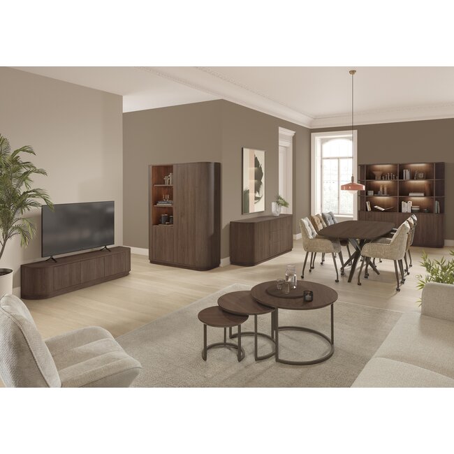 WoonMax Taverne dressoir 2drs/3 la - Brown Oak
