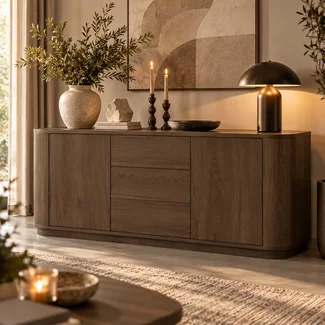 WoonMax Taverne dressoir 2drs/3 la - Brown Oak