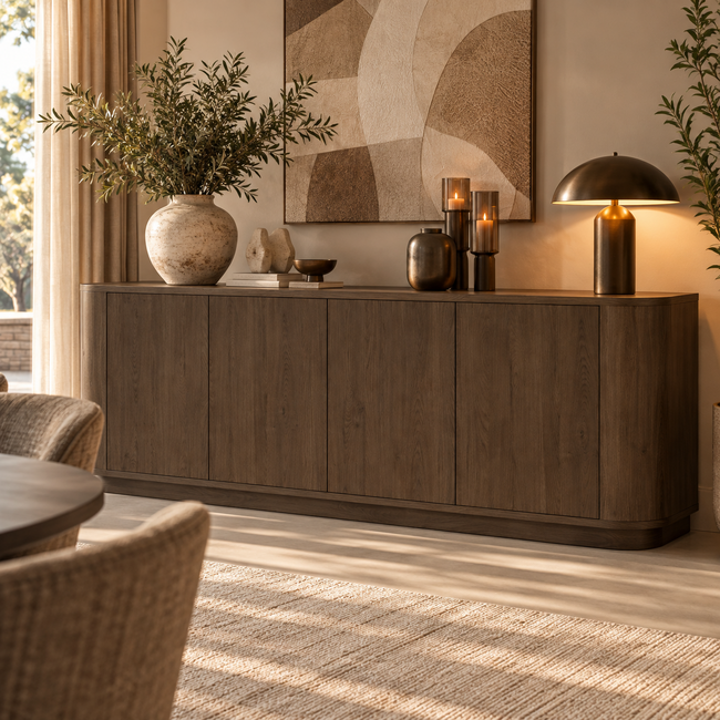 WoonMax Taverne dressoir 4 deurs - Brown Oak