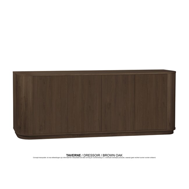 WoonMax Taverne dressoir 4 deurs - Brown Oak