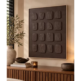 HomeBound by KY Schilderij Monox 3D Bruin 70x90 cm