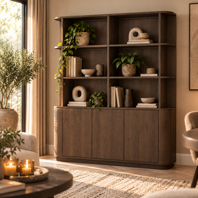 WoonMax Wandkast Taverne 194 cm | Brown Oak