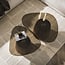 WoonStijl Salontafel Tinto driehoekig set set van 2 salontafels met brons glas