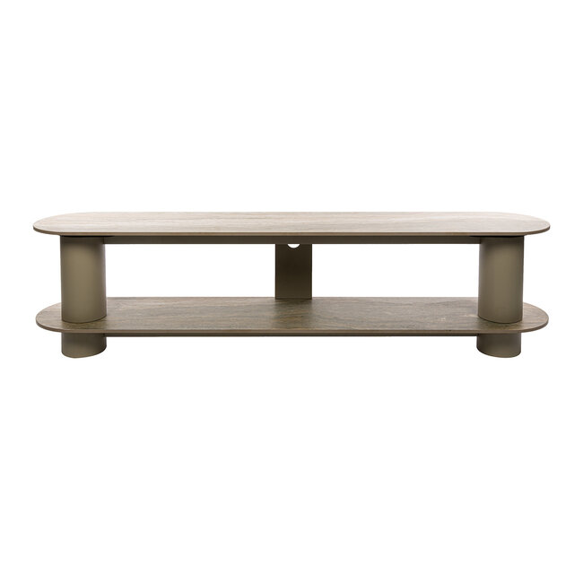 WoonStijl TV-meubel Selvo 180cm - 3D travertin zand