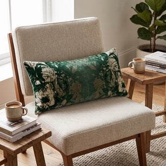 Light en Living Kussen 60x30 cm RORSCHACH velvet groen dessin