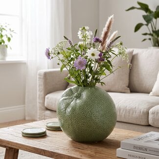 Light en Living Vaas Orange Groen Keramiek 20,5 cm