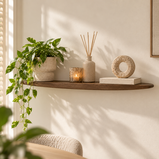 Light en Living Wandplank 49x15x3 cm GINOSU mat donker bruin