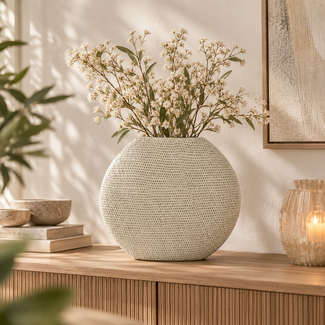 Light en Living Vaas deco 40,5x14,5x36,5 cm MASHABA zand