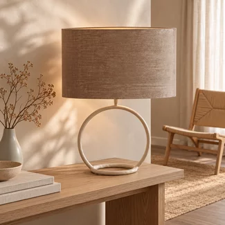 Light en Living Lampenkap ovaal recht smal 45-21-32 cm PALATA taupe