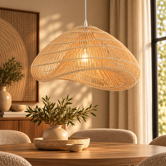 Light en Living Hanglamp 54x52,5x30,5 cm JANZUR rattan naturel