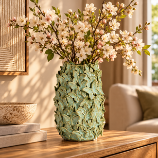 Light en Living Vaas deco Ø17x26 cm MARIPOSA keramiek mintgroen
