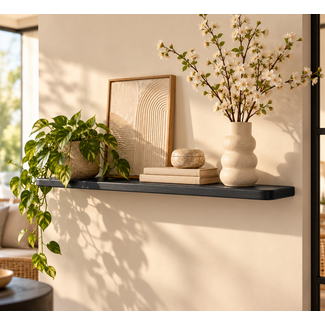 Light en Living Wandplank 88x20x3 cm TARONTU mat zwart