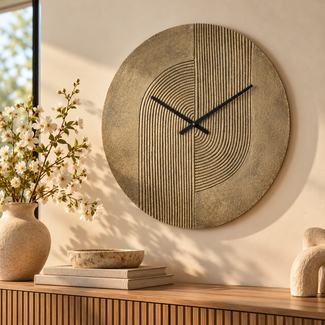 Light en Living Klok Ø58 cm GWENNA antiek brons