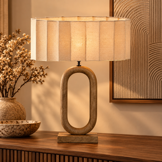 Light en Living Kap ovaal recht smal 38-17,5-19 cm DISLI naturel