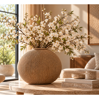 Light en Living Vaas deco Ø46x37 cm VALERIE licht bruin
