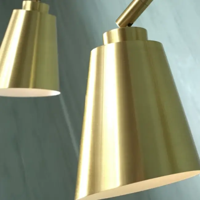 it's about RoMi Wandlamp ijzer Bremen 2-arm goud
