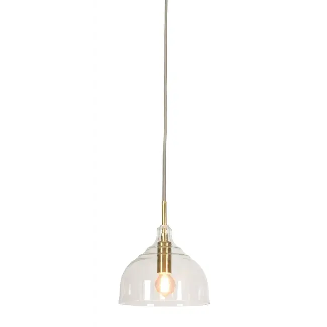 it's about RoMi Hanglamp glas Brussels Ø 20 transparant/goud rond