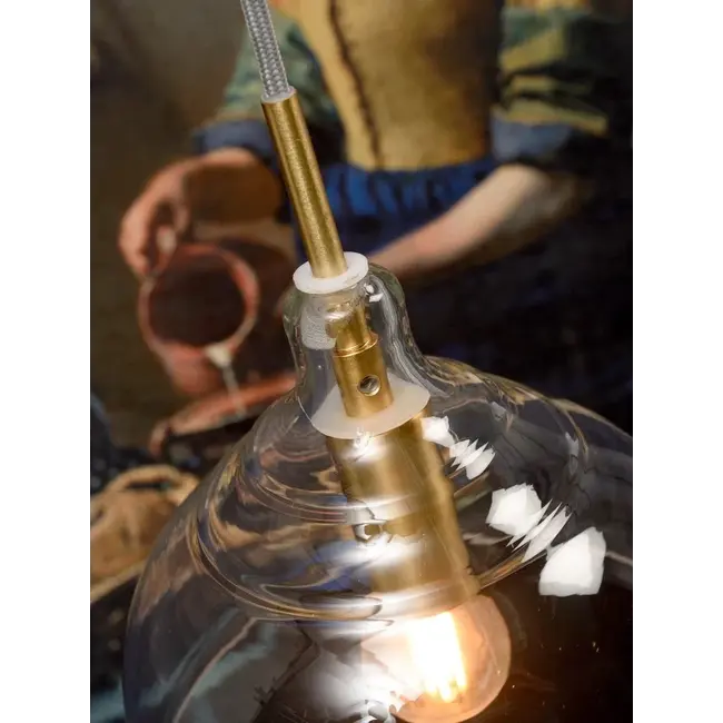it's about RoMi Hanglamp glas Brussels Ø 20 transparant/goud rond