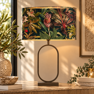 Light en Living Lampenkap ovaal recht smal 45-21-32 cm PASSION glans groen