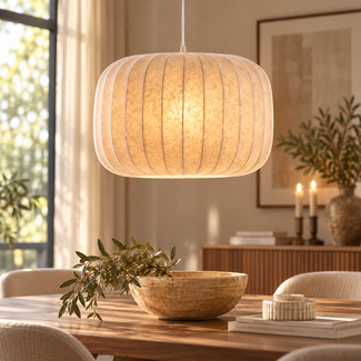 Light en Living Hanglamp Ø44x31 cm LEXA lichtbruin
