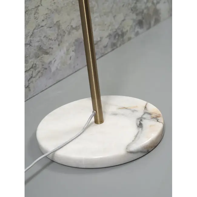 it's about RoMi Vloerlamp ijzer/marmer Toulouse kap Ø40 goud