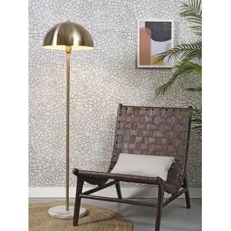 it's about RoMi Vloerlamp ijzer/marmer Toulouse kap Ø40 goud