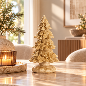 Light en Living Ornament CHRISTMAS TREE goud Ø13x25 cm