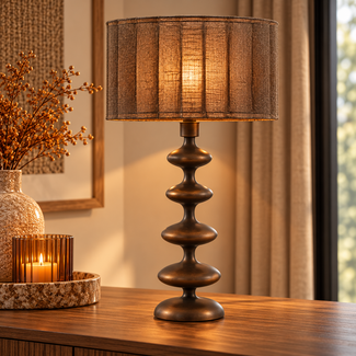 Light en Living Lampvoet Ø12x42 cm VIREEN mat bruin-brons