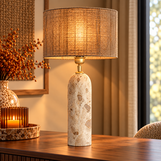Light en Living Lampvoet Ø9x28 cm MALIKI marmer zand