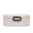 PTMD Opbergbox Hazael Beige suede set van 2 met ovale hendel
