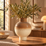 Light en Living Vaas deco Ø28x38 cm ZELATA keramiek crème+taupe