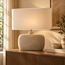 Light en Living Lampenkap ovaal recht smal 58-24-32 cm LIVIGNO eiwit