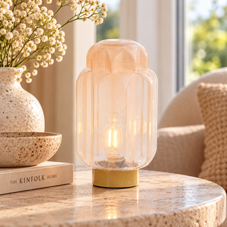 Light en Living Tafellamp LED Thisio perzik L