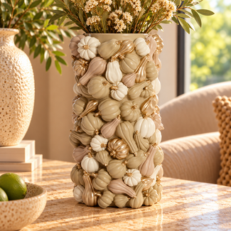 Light en Living Vaas deco Ø27,5x49 cm PUMPKIN Zand