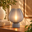 Light en Living Tafellamp LED Ø22x27 cm ALENNA glas grijs