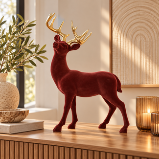 Light en Living Ornament 38x19x52 cm DEER rood