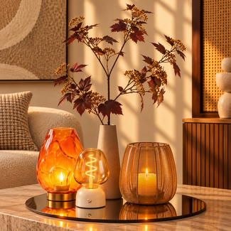 Light en Living Kunstbloem 20x10x110 cm MAPLE bordeaux-donker bruin