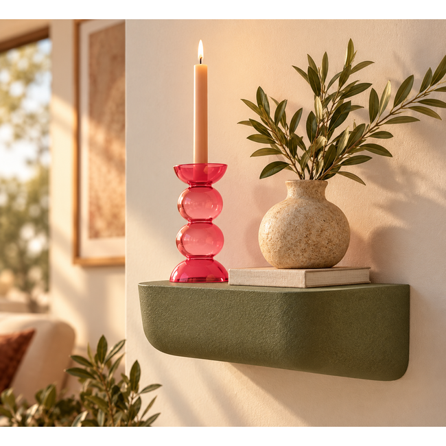 Light en Living Wandplank 32,5x14x18 cm ADAWA mat olijf groen