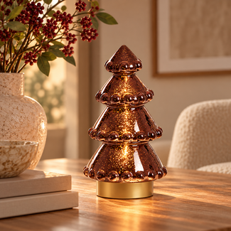 Light en Living Tafellamp LED Ø15x28.5 cm TREE metallic bruin+goud