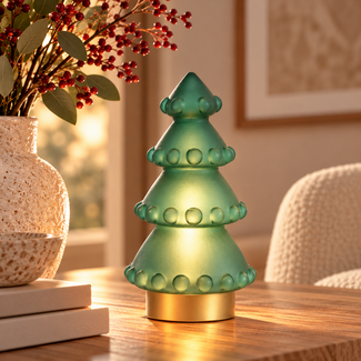 Light en Living Tafellamp LED Ø15x28.5 cm TREE mat groen-blauw+goud