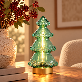 Light en Living Tafellamp LED Ø15x28.5 cm TREE groen-blauw+goud
