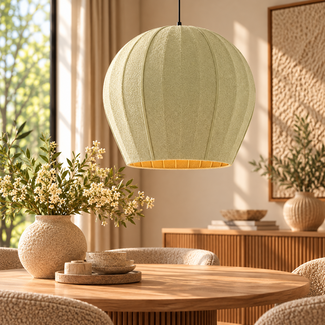 Light en Living Hanglamp Ø44x42 cm ZAGORI bouclé mintgroen