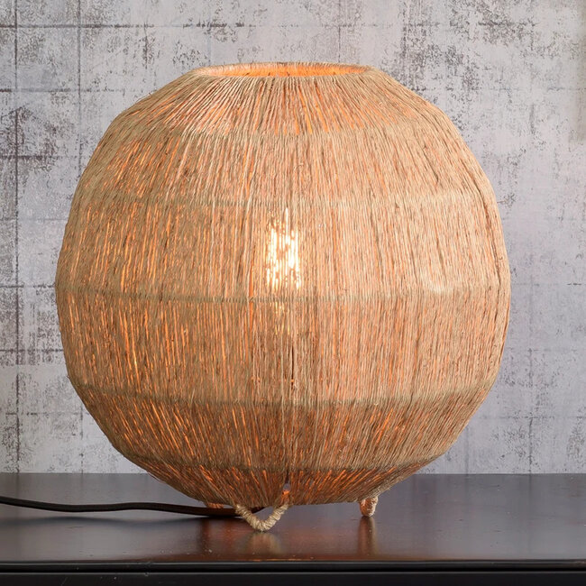 Good&Mojo Tafellamp Iguazu jute globe Ø 25 naturel