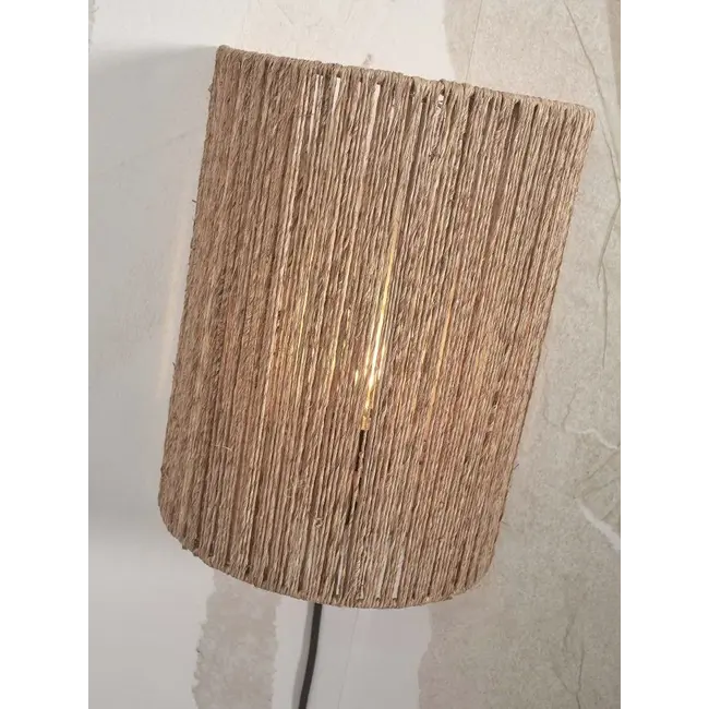 Good&Mojo Wandlamp Iguazu halfrond 32cm naturel