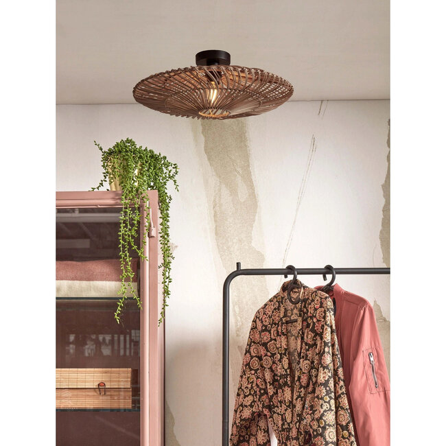 Good&Mojo Plafondlamp Zanzibar flat 40cm S, naturel