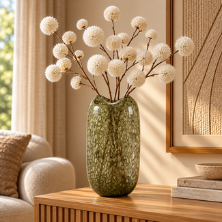 Light en Living Vaas 17,5x12,5x31,5 cm SYLMA glas groen