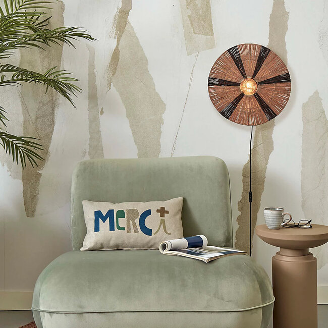 Good&Mojo Plafondlamp Iguazu S disc 40cm zwart naturel