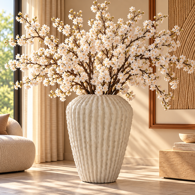 Light en Living Vaas deco Ø52x65 cm CACTI beige
